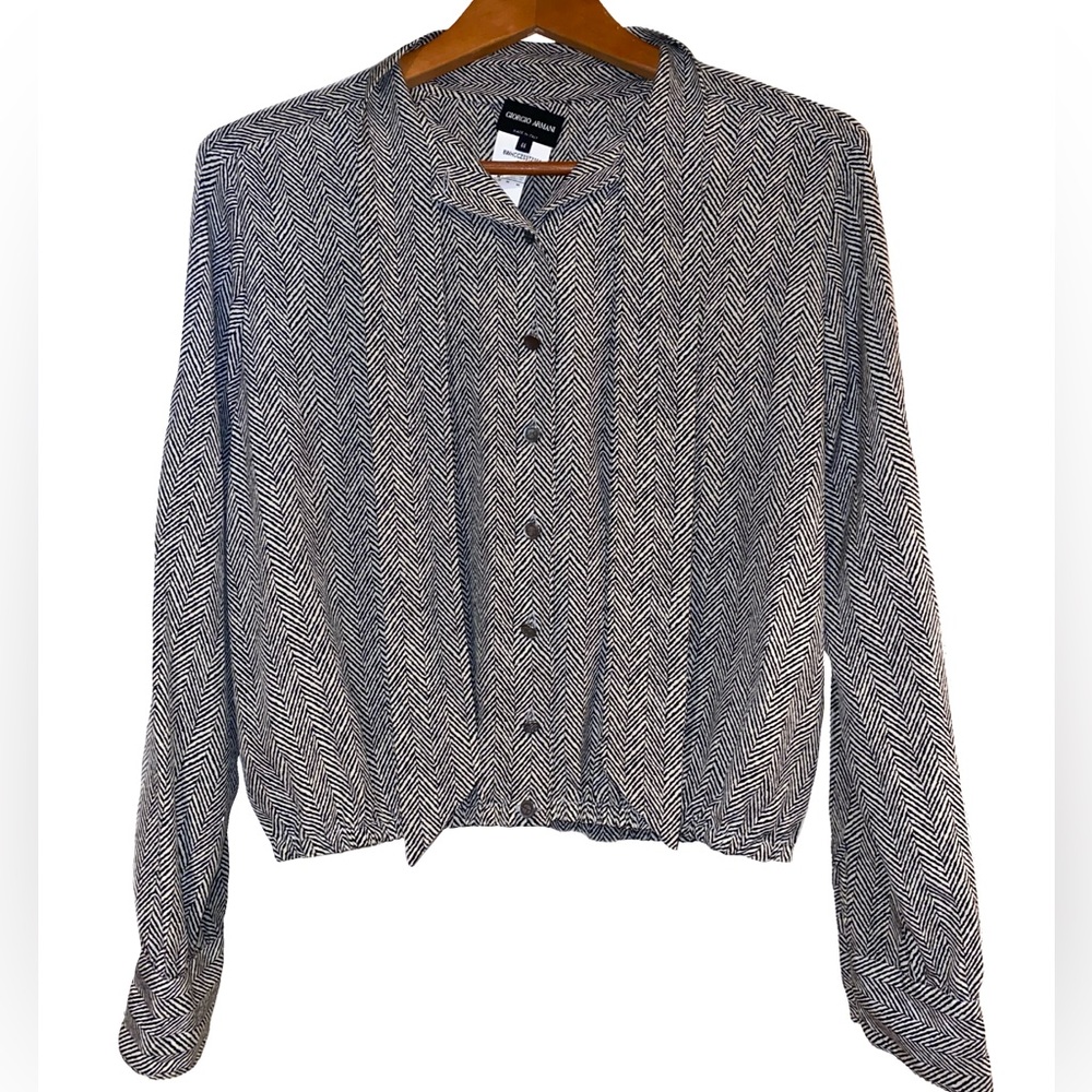 Giorgio Armani Black and White Blouse